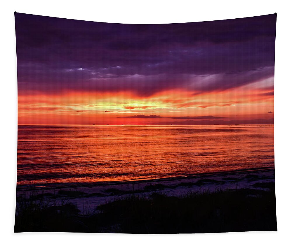 Chesapeake Tapestry featuring the photograph Chesapeake Bay Sunset by Nicole Lloyd