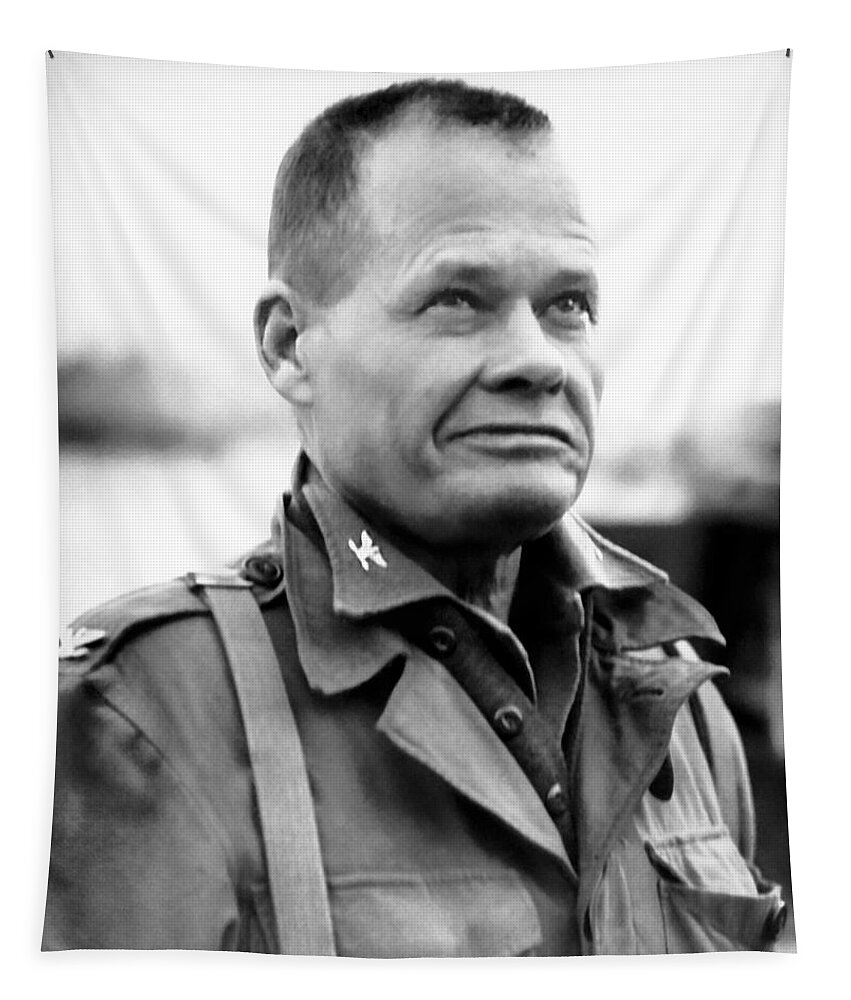 Chesty Puller Tapestry featuring the photograph Chesty Puller in Chigyong by War Is Hell Store