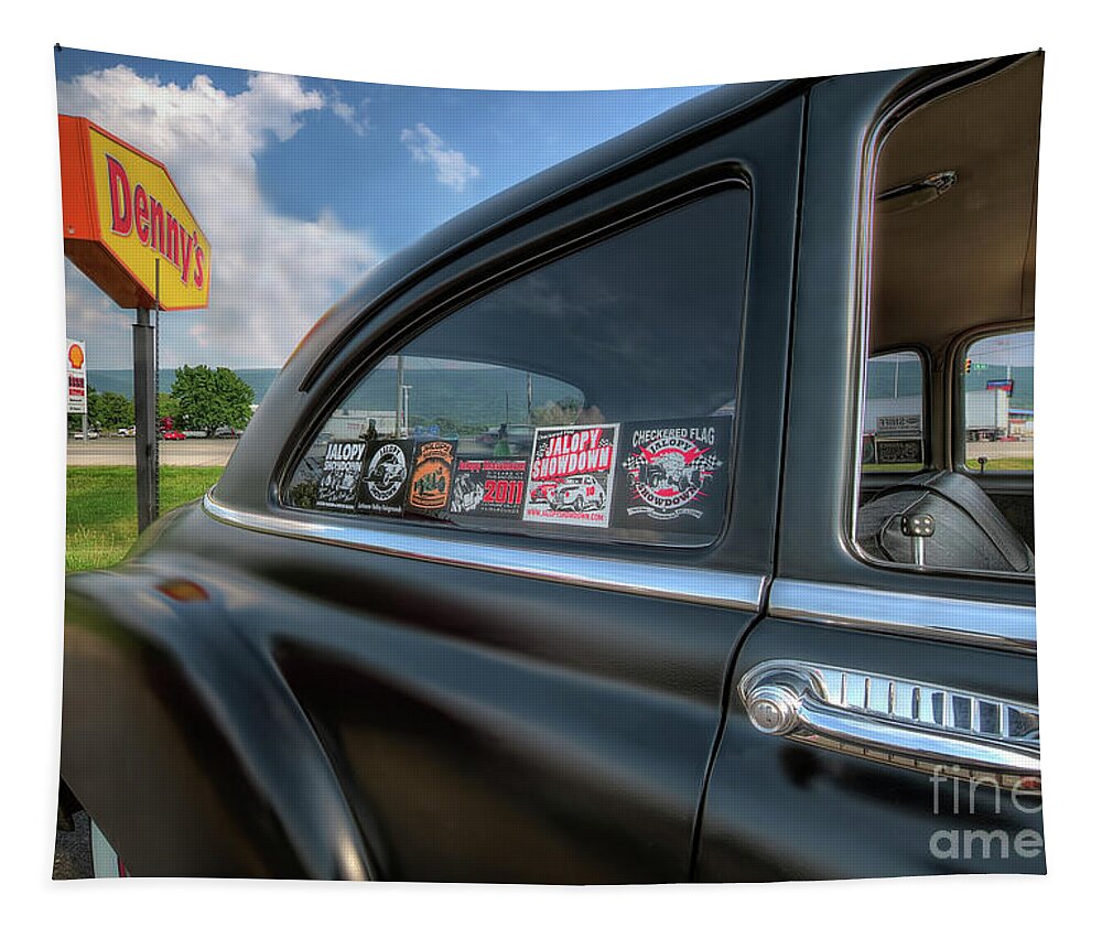 1950 Chevrolet Tapestry featuring the photograph Chevy at Denny's by Arttography LLC