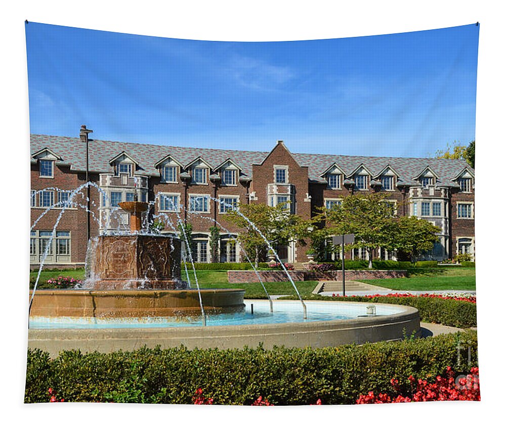 Chi Omega Tapestry featuring the photograph Chi Omega Fountain by Catherine Sherman