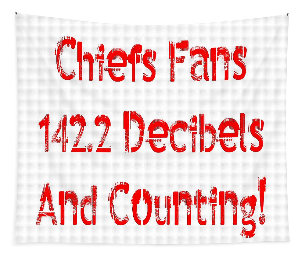 Andee Design Kc Chiefs Tapestry featuring the digital art Chiefs Fans Are Loud And Proud by Andee Design