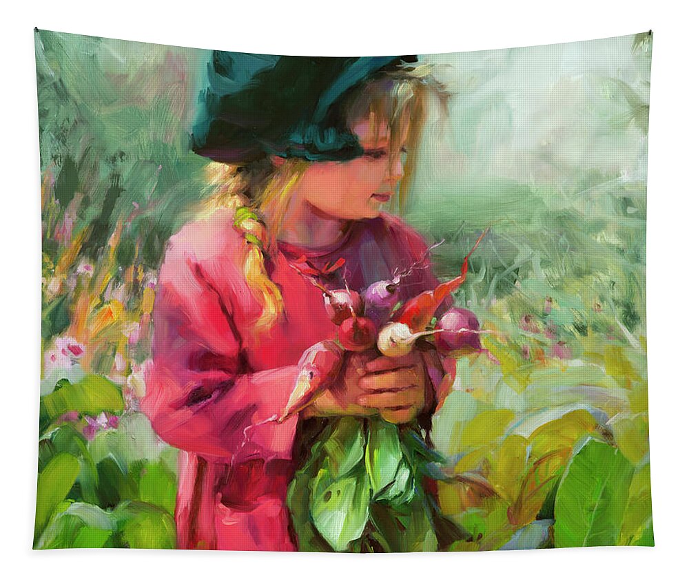 Child Tapestry featuring the painting Child of Eden by Steve Henderson