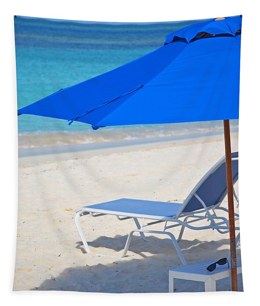 Caribbean Tapestry featuring the photograph Chilling on the Beach Anguilla Caribbean by Toby McGuire