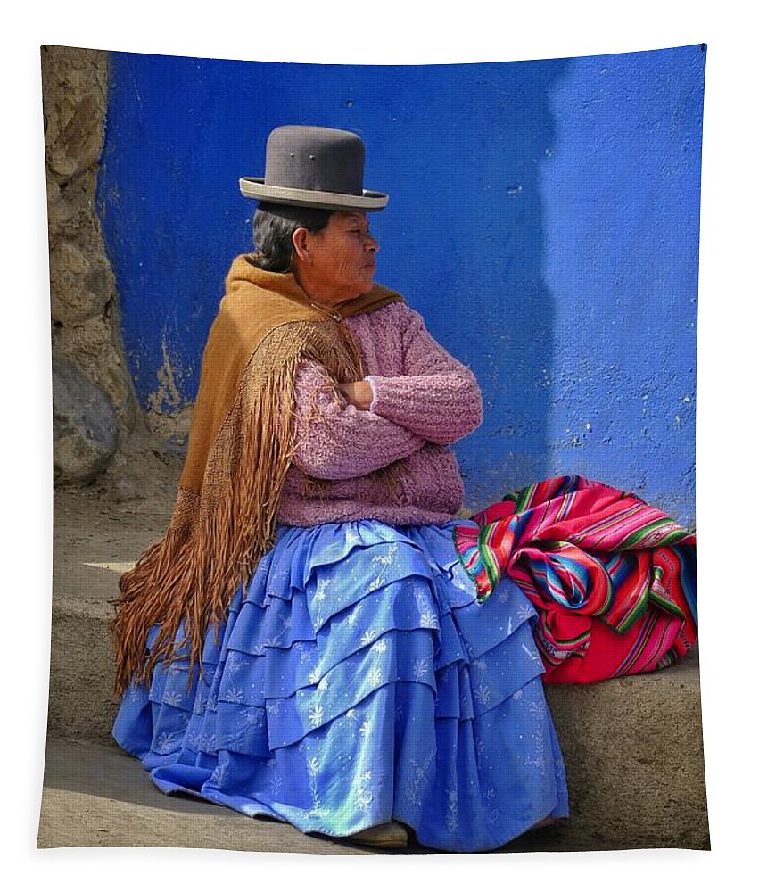 Cholita Tapestry featuring the photograph Cholita by Skip Hunt