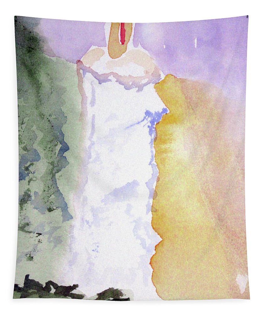 Candle Tapestry featuring the painting Christmas Candle 2 by Sandy McIntire