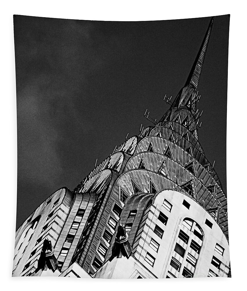 Chrysler Building Tapestry featuring the photograph Chrysler Building's Apex by James Aiken