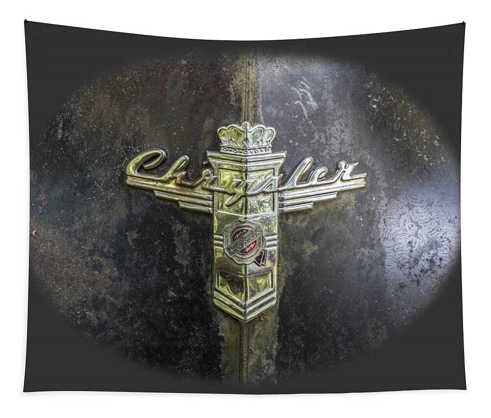 1930s Tapestry featuring the photograph Chrysler Hood Ornament by Debra and Dave Vanderlaan