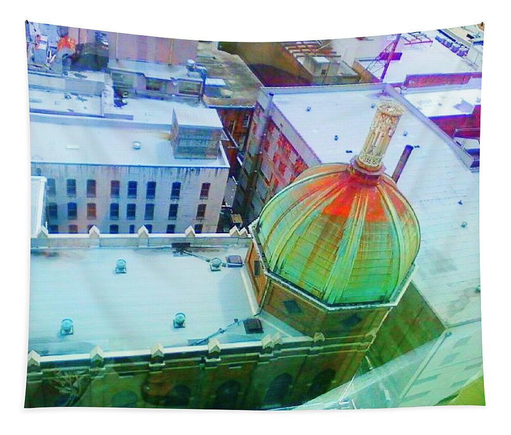 Church Dome Tapestry featuring the photograph Church dome II by Carol Oufnac Mahan
