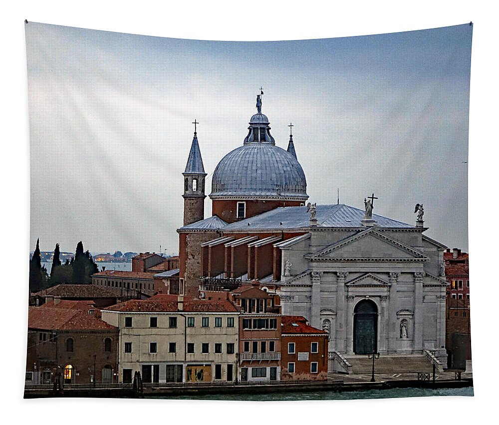 Church Of The Santissimo Redentore Tapestry featuring the photograph Church Of The Santissimo Redentore On Giudecca Island In Venice Italy by Rick Rosenshein