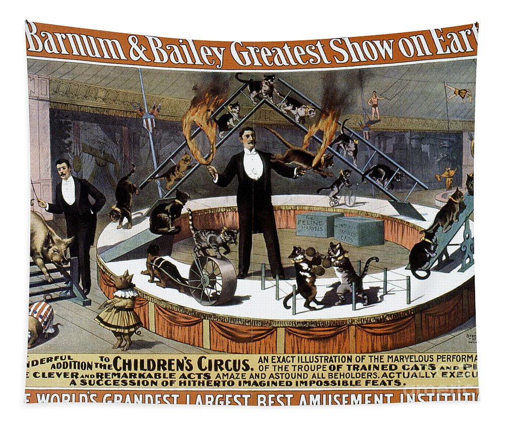 1890s Tapestry featuring the photograph CIRCUS POSTER, 1890s by Granger