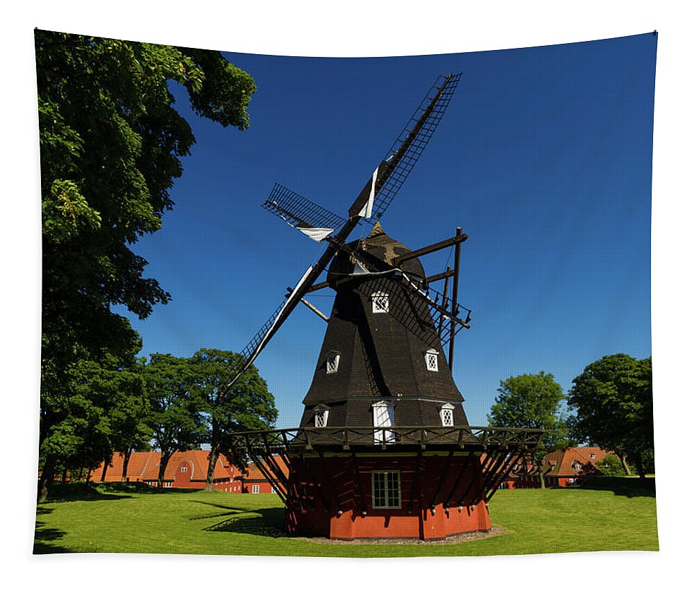 Wind Tapestry featuring the photograph Classic Windmill by William Dickman