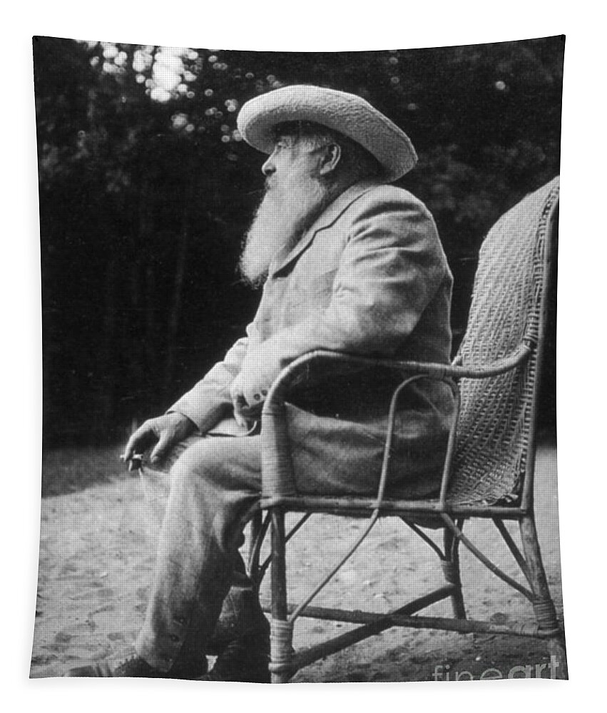 20th Century Tapestry featuring the photograph Claude Monet (1840-1926) by Granger