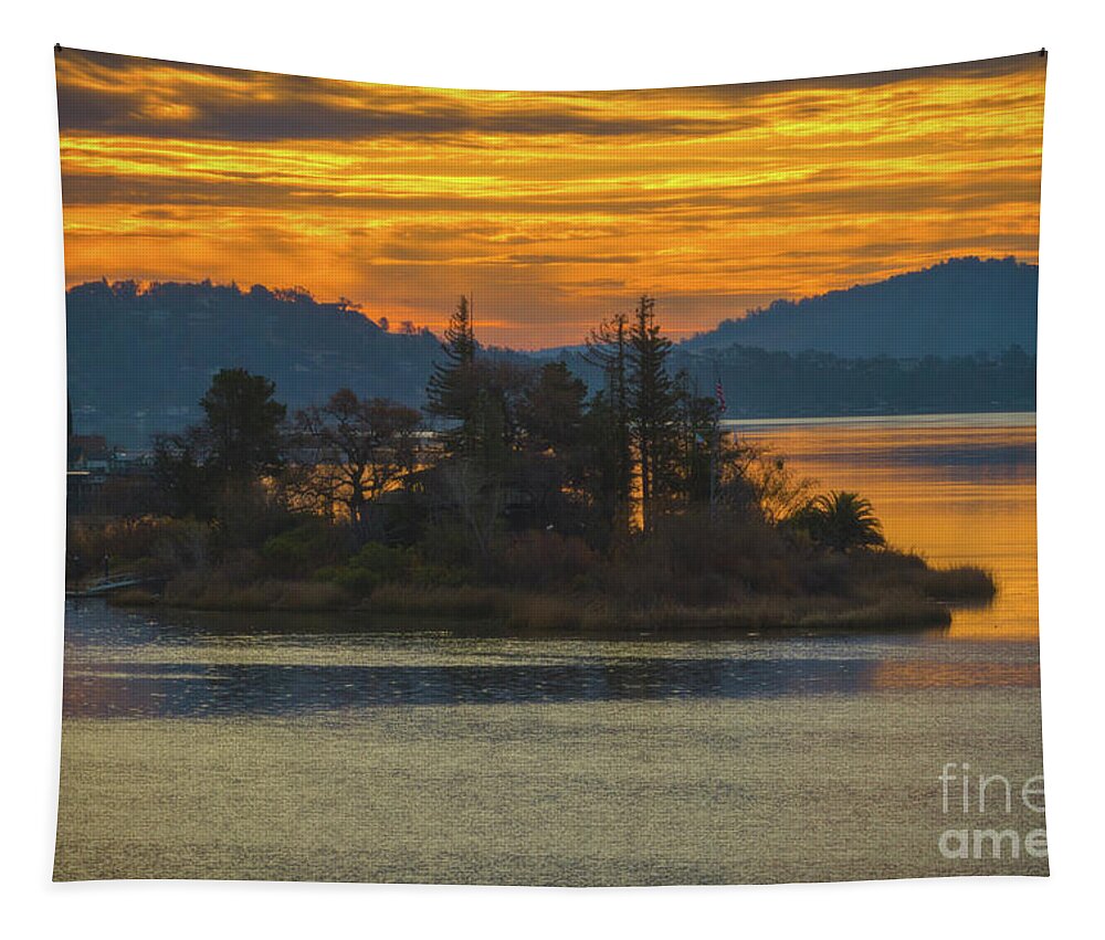 Clearlake Gold Tapestry featuring the photograph Clearlake Gold by Mitch Shindelbower