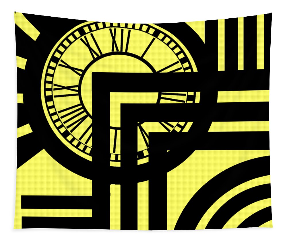 Clock Design Vertical Tapestry featuring the digital art Clock Design Vertical by Chuck Staley