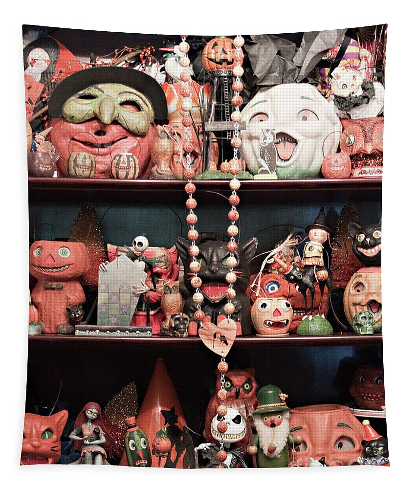 Halloween Tapestry featuring the photograph Closet of Jack O' Lanterns by Sherry Hallemeier