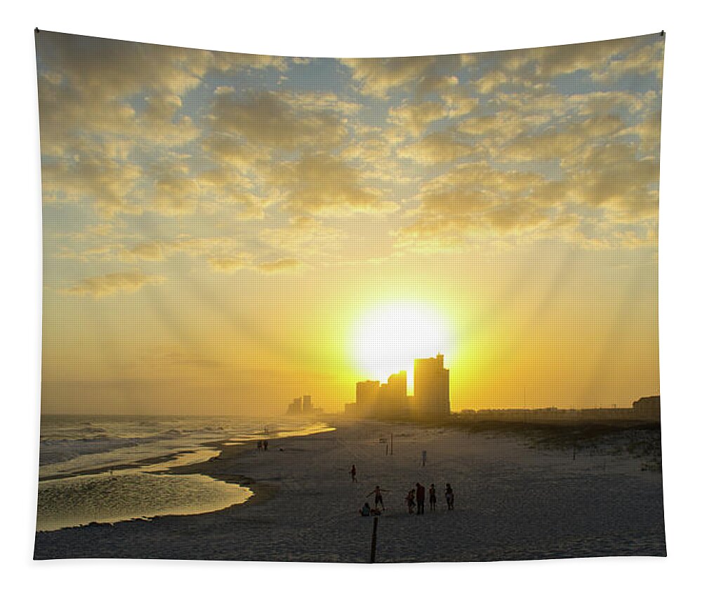 Alabama Tapestry featuring the photograph Clouds at Orange Beach - Gulf Shores by James-Allen