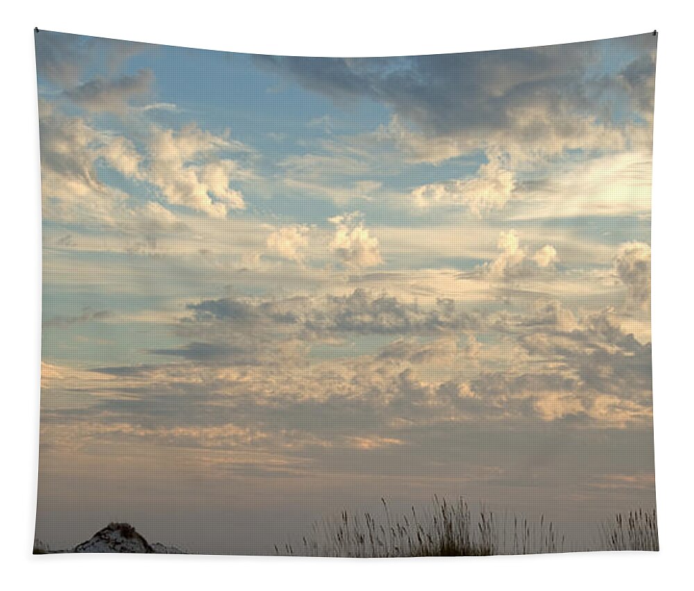 Clouds Tapestry featuring the photograph Clouds Gulf Islands National Seashore Florida by Paul Gaj