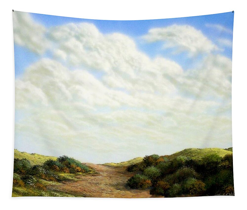 Landscape Tapestry featuring the painting Clouds Of Spring by Frank Wilson