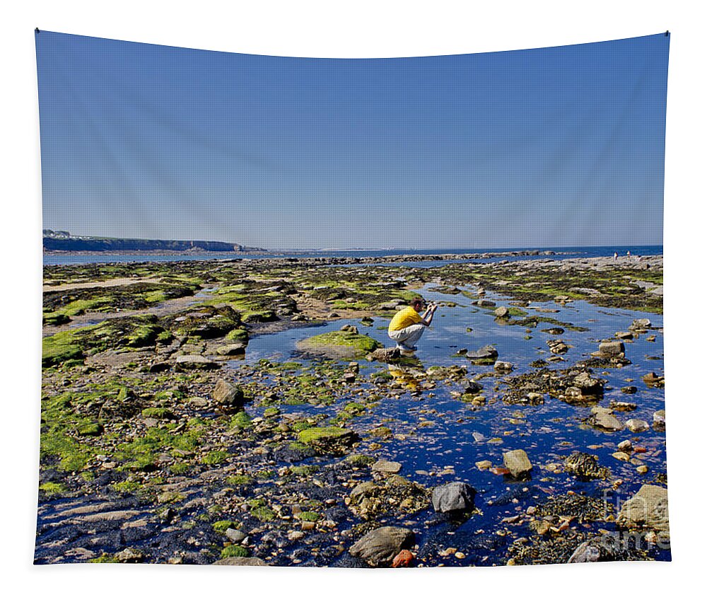English Coast Tapestry featuring the photograph Coast. Low Tide. by Elena Perelman