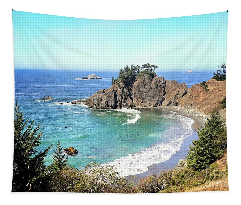 Photography Tapestry featuring the photograph Coastal Overlook by Sylvia Cook