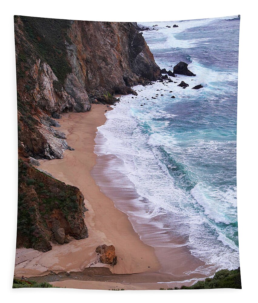 Big Sur Tapestry featuring the photograph Coastal View at Big Sur by Charlene Mitchell