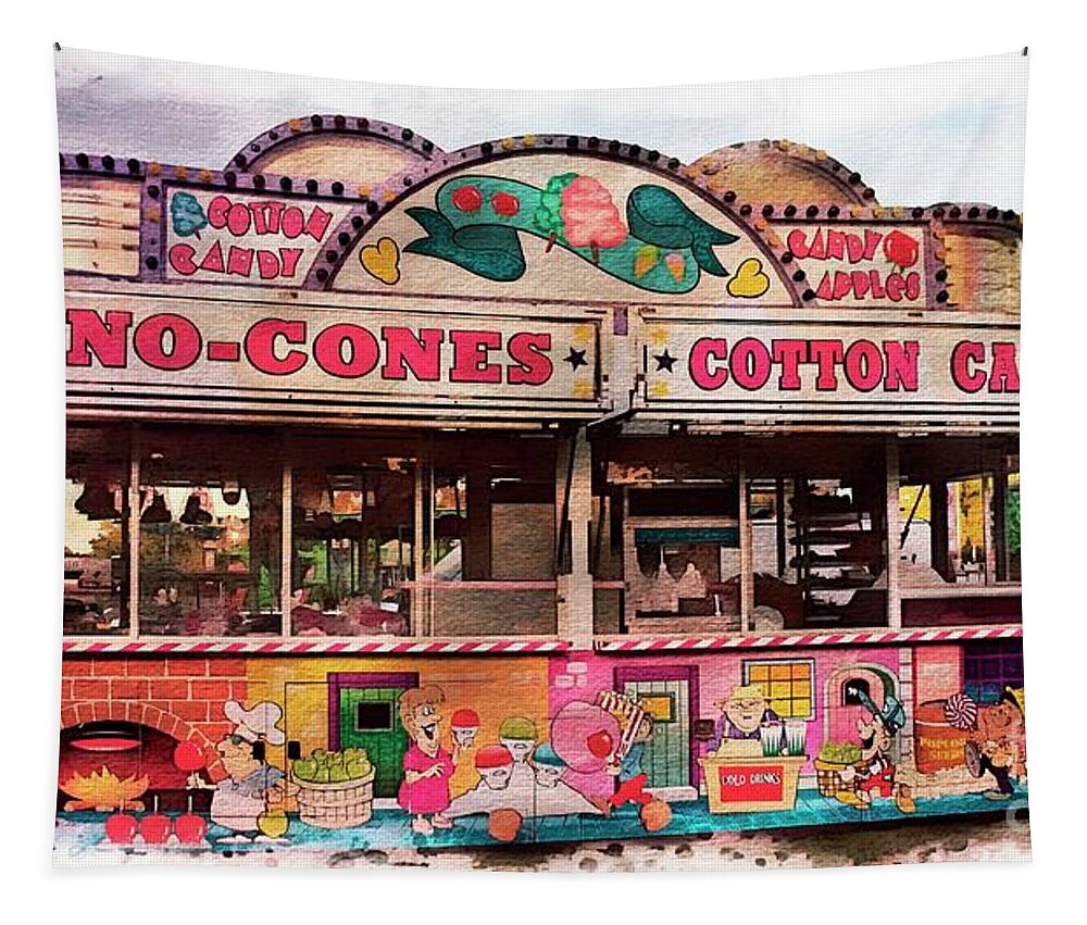 Sno-cones Tapestry featuring the photograph Cocession Stand by Lilliana Mendez