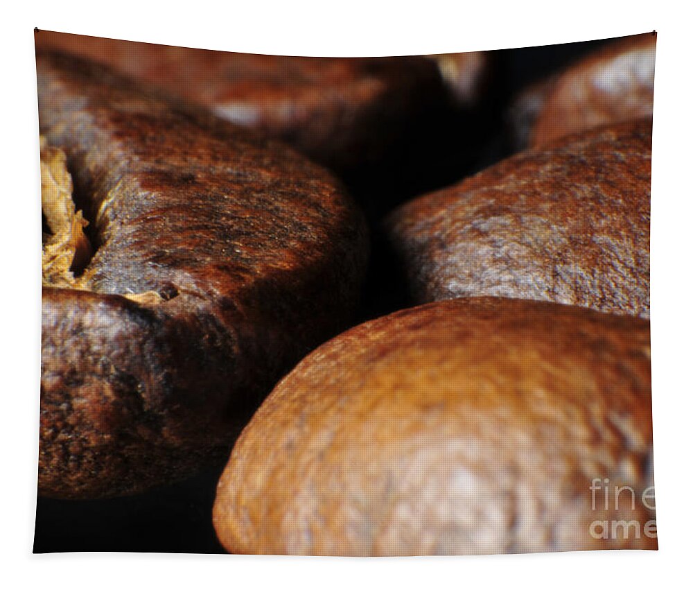 Coffee Beans Tapestry featuring the photograph Coffee Beans by Robert WK Clark