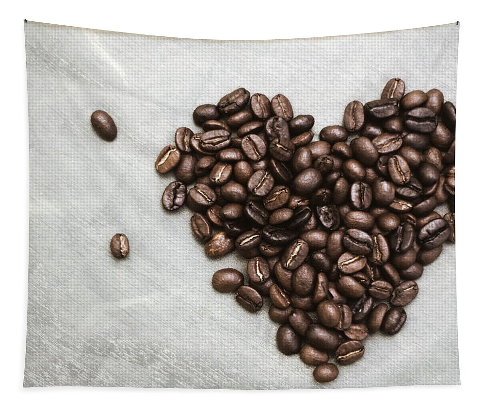 Coffee Tapestry featuring the photograph Coffee Heart by Stephanie Hollingsworth
