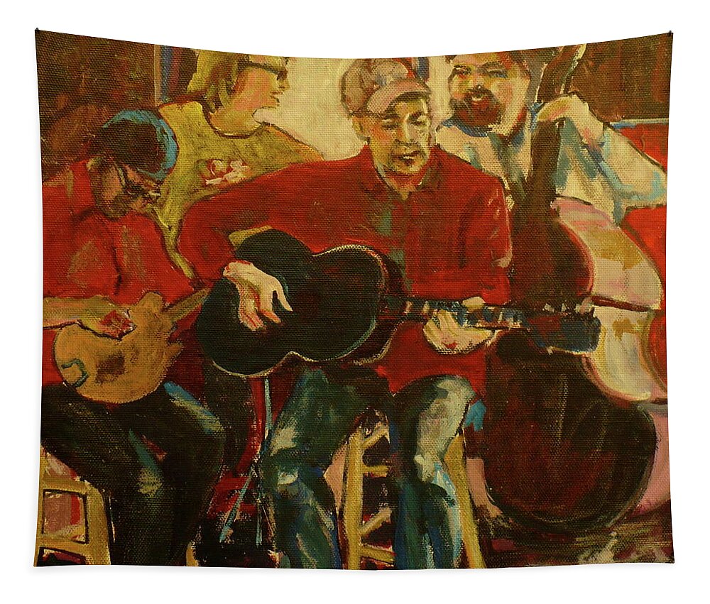Painting Tapestry featuring the painting Coffeehouse Combo by Todd Peterson