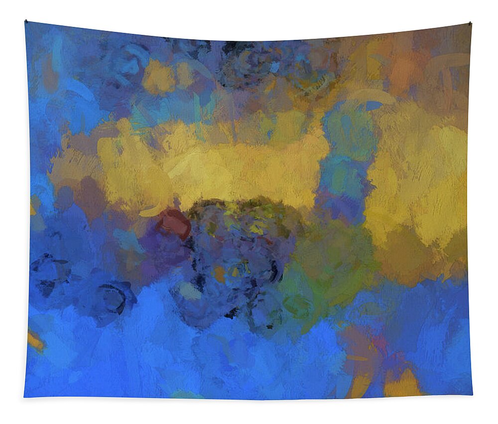 Abstract Tapestry featuring the digital art Color Abstraction LVIII by David Gordon