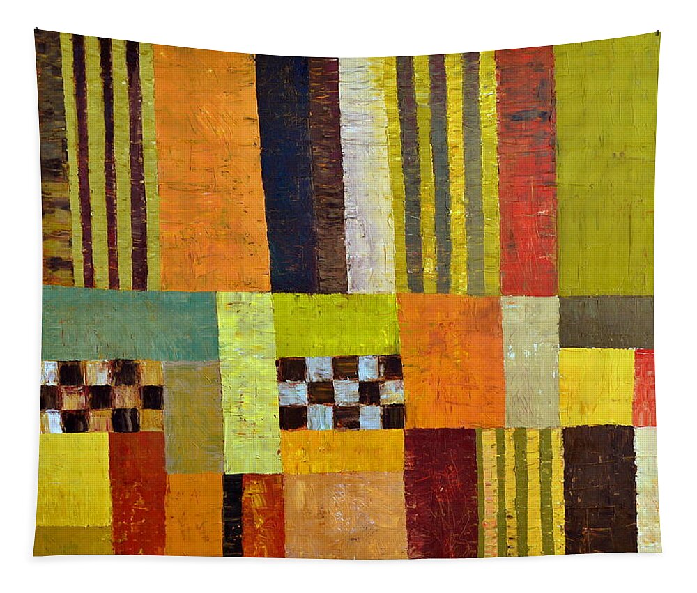 Colorful Tapestry featuring the painting Color and Pattern Abstract by Michelle Calkins
