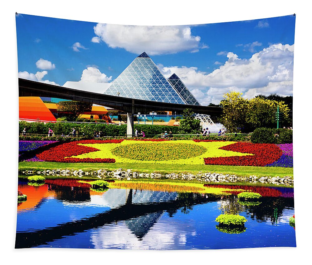 Epcot Tapestry featuring the photograph Color of Imagination by Greg Fortier