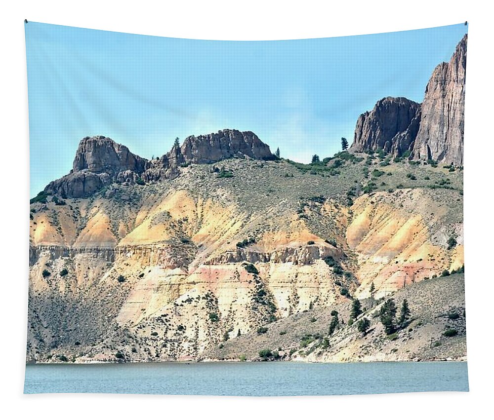 Black Tapestry featuring the photograph Colorado Mountain Scene by Amy McDaniel