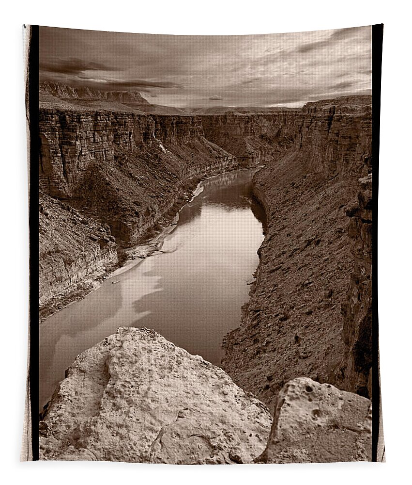 Arizona Tapestry featuring the photograph Colorado River from Navajo Bridge by Steve Gadomski