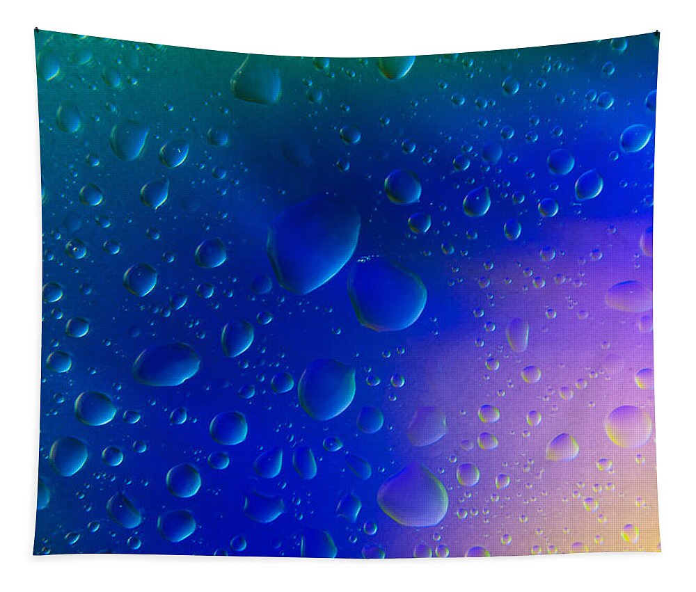 Abstract Tapestry featuring the photograph Colorfull Water drop background abstract by Michalakis Ppalis