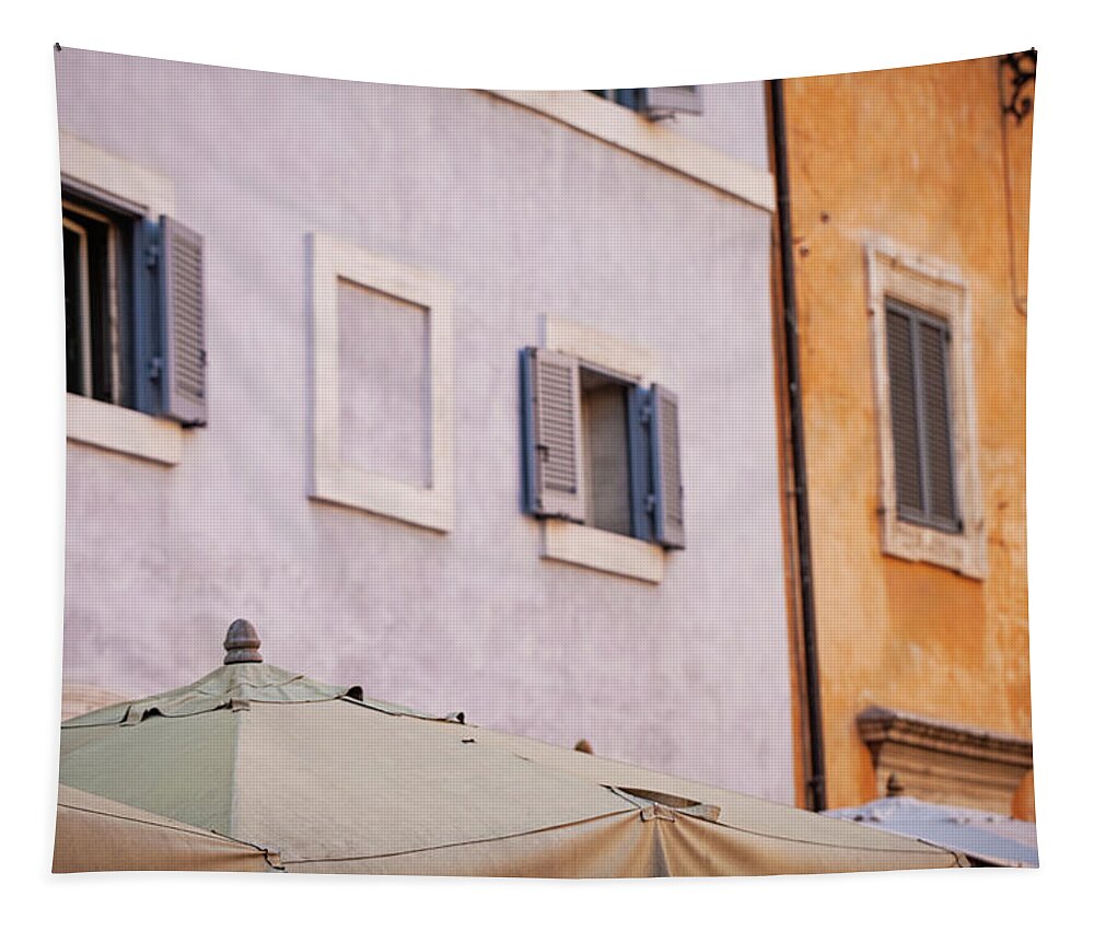 Piazza Della Rotonda Tapestry featuring the photograph Colors of Piazza della Rotonda by Melanie Alexandra Price