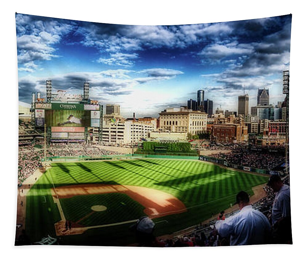 Comerica Park Tapestry featuring the photograph Comerica Park, Detroit by Mountain Dreams