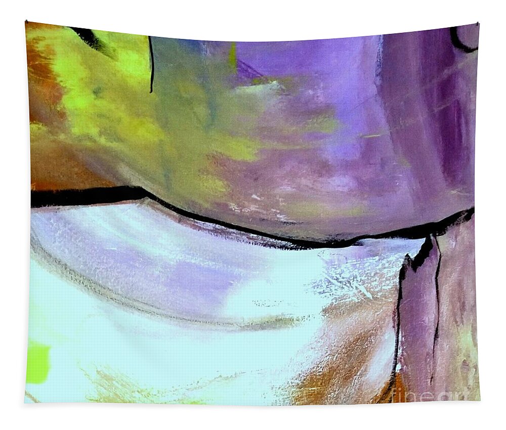 Comfort Tapestry featuring the digital art Comfort Meditation Abstract Acrylic by Lisa Kaiser