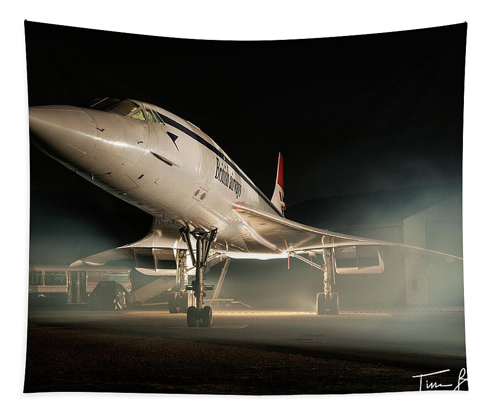British Tapestry featuring the photograph Concorde in the Mist by Tim Beach