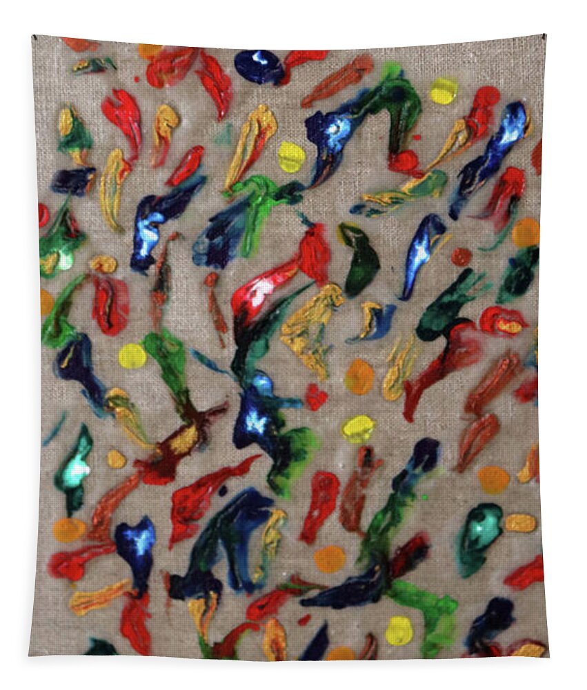 Confetti Tapestry featuring the painting Confetti by Deborah Boyd