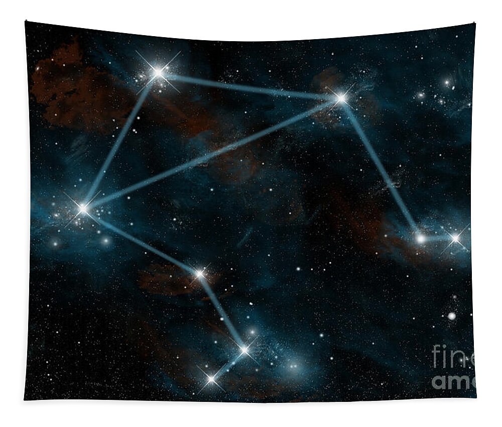 Astrology Tapestry featuring the photograph Constellation Of Libra The Scales by Marc Ward