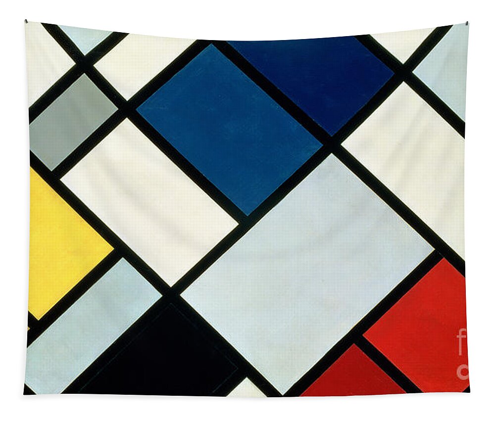 Contra-composition Tapestry featuring the painting ContraComposition of Dissonances by Theo van Doesburg