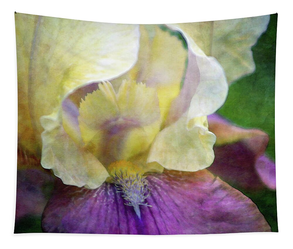 Impressionist Tapestry featuring the photograph Cool Toned Purple Iris 0319 IDP_3 by Steven Ward