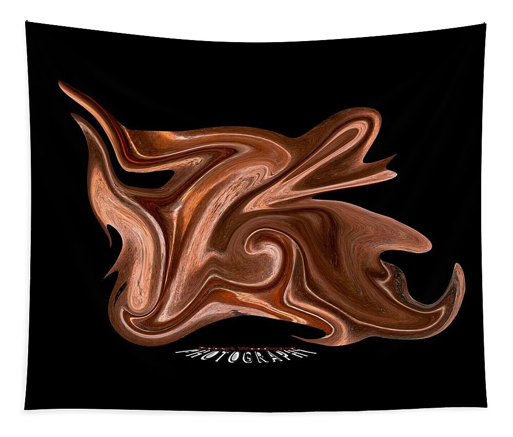 Distort Tapestry featuring the digital art Copper Dream Transparency by Robert Woodward