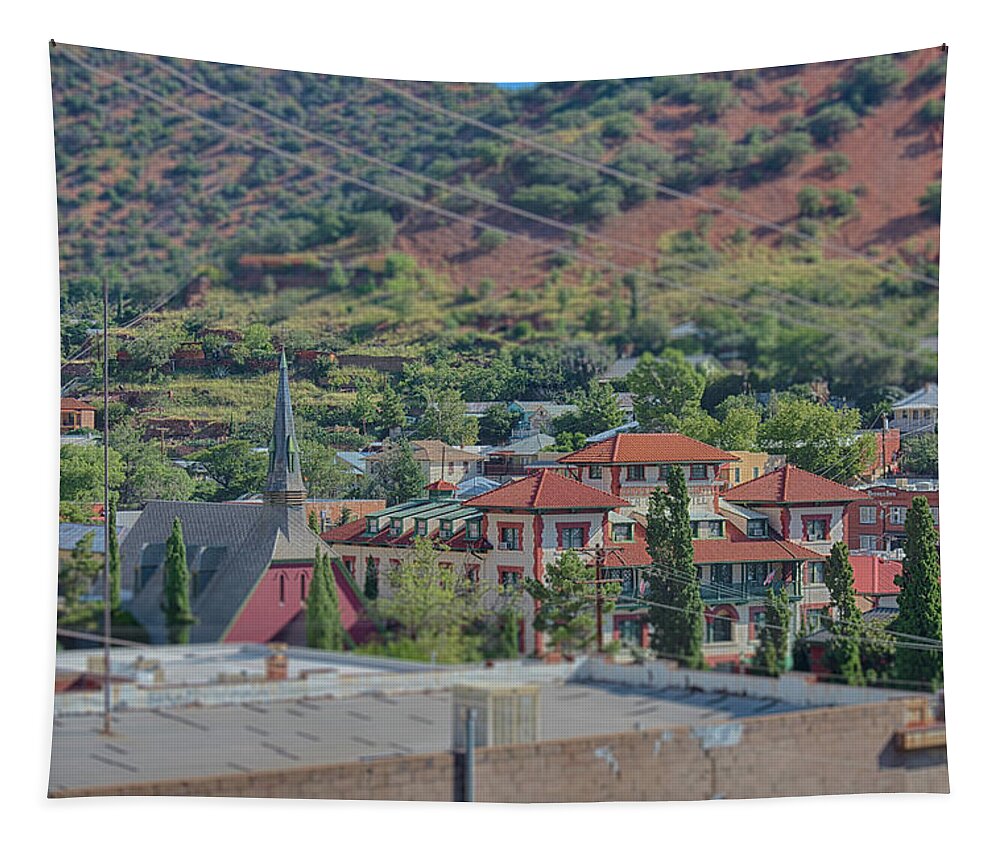 Arizona Tapestry featuring the photograph Copper Queen Hotel by Dan McManus