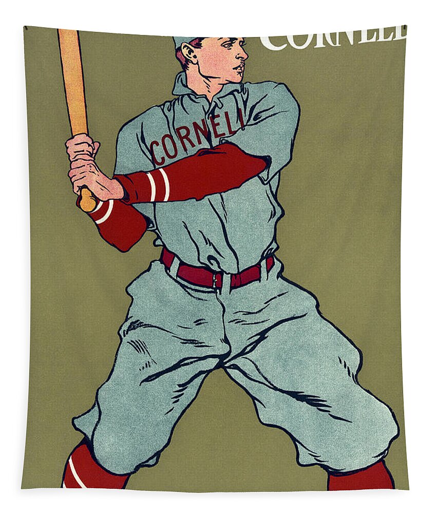 1908 Tapestry featuring the painting Cornell Baseball by Granger