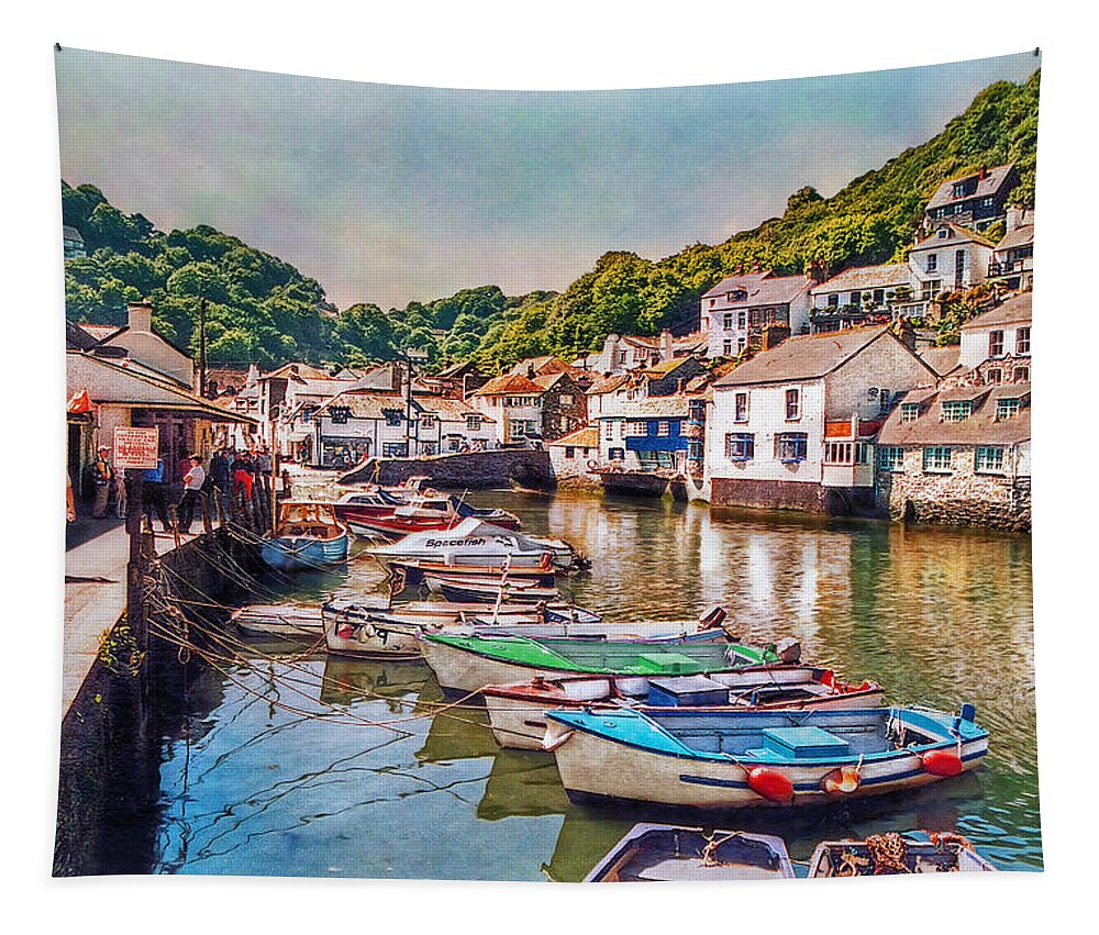 Polperro Tapestry featuring the photograph Cornish Smuggler Jewel by Hanny Heim