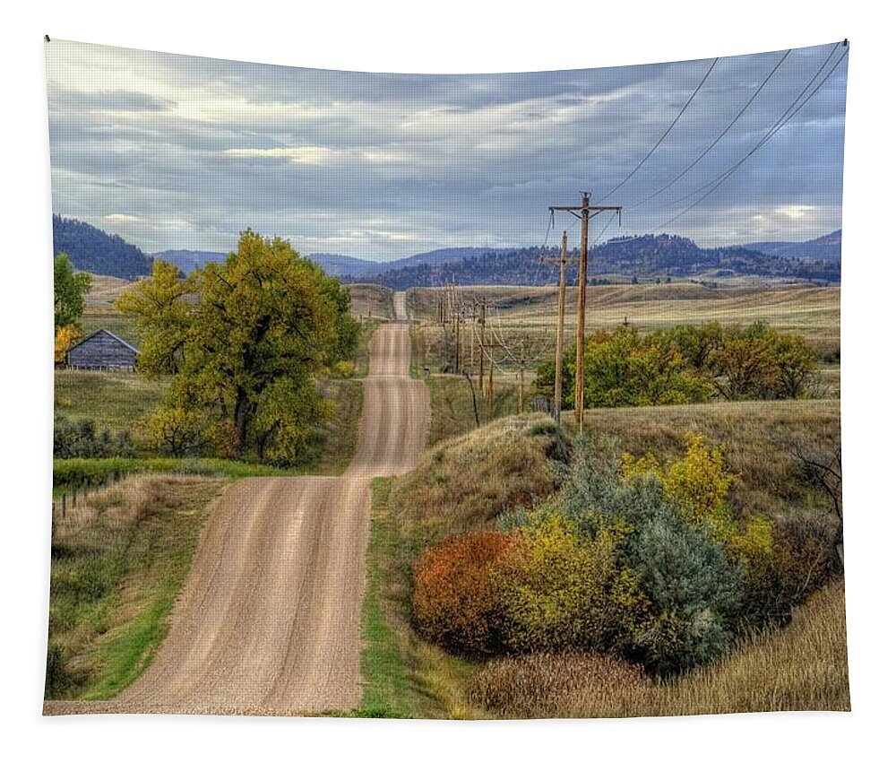 Country Fall Autumn Landscape Tapestry featuring the photograph Country Autumn by Fiskr Larsen