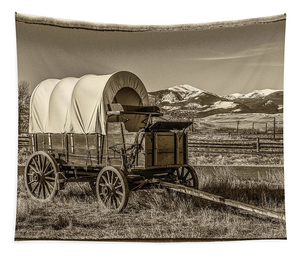 Covered Wagon Tapestry featuring the photograph Covered Wagon by Paul Freidlund