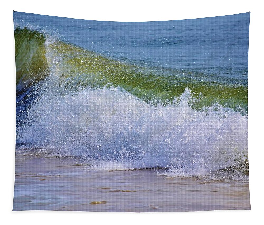 Waves Tapestry featuring the photograph Crash by Nicole Lloyd